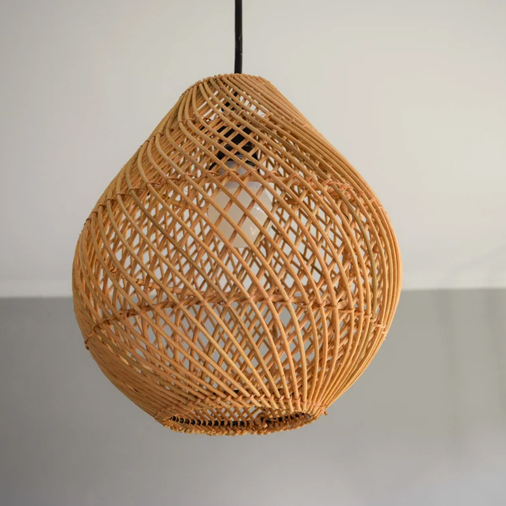 Bohemian Handmade Chandelier Pendant Kitchen Island Natural Wicker Rattan Light Shade