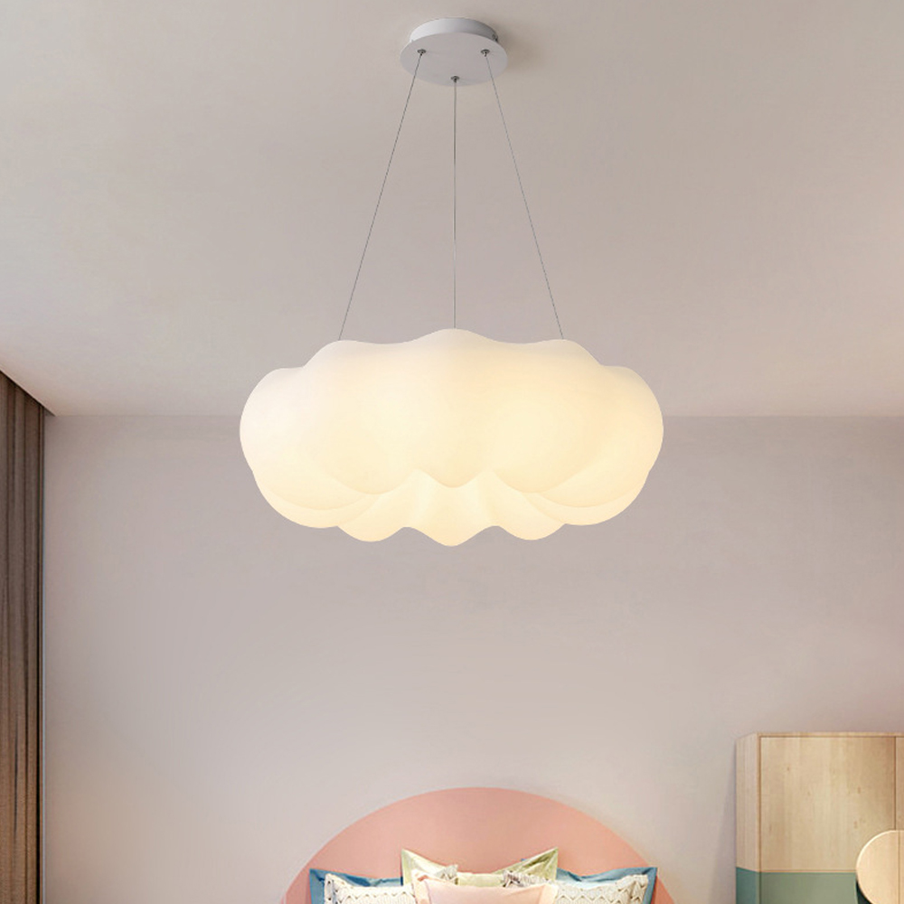 Nordic Cloud Shape Nursery Eye-protecting Chandelier Kid's Bedroom Ceiling Lamp