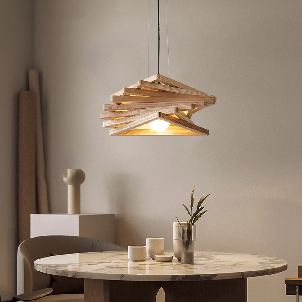 Wabi Sabi Retro Homestay Wooden Pendant Light For Dinging Room