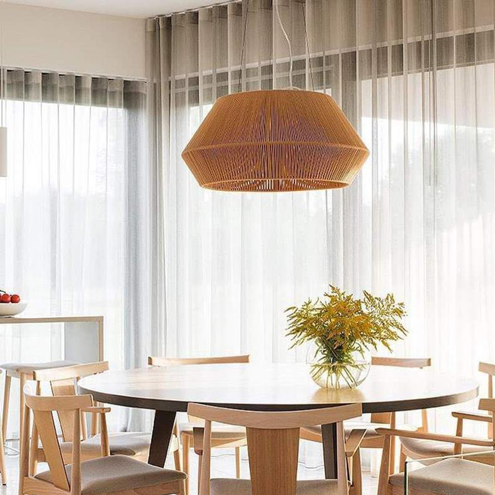 Hemp Rope Chandelier Nordic Living Room Handmade Pendant Light