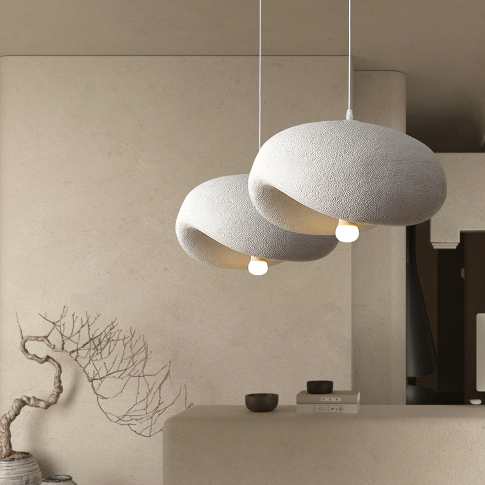 Cream Wabi-sabi Style Chandelier Living Room Restaurant Pendant Light Creative Lighting