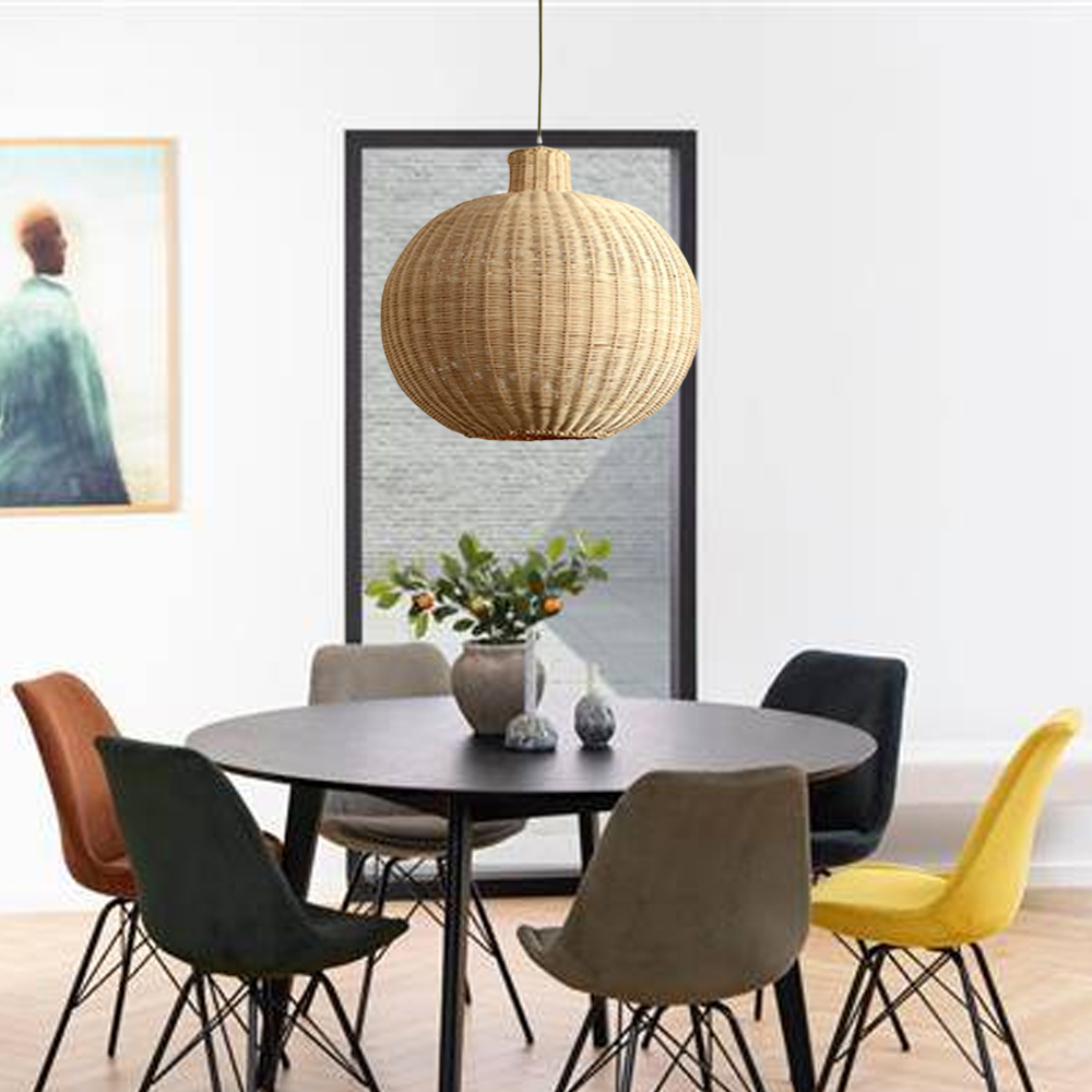 Handmade Kitchen Island Rattan Pendant Light Shade