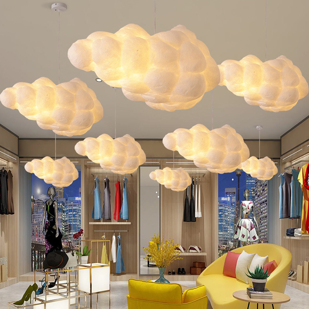 Nursery Creative Cloud Pendant Light Restaurant Dream Cloud Lamp Children's Room Hanging Lighting Fixture
