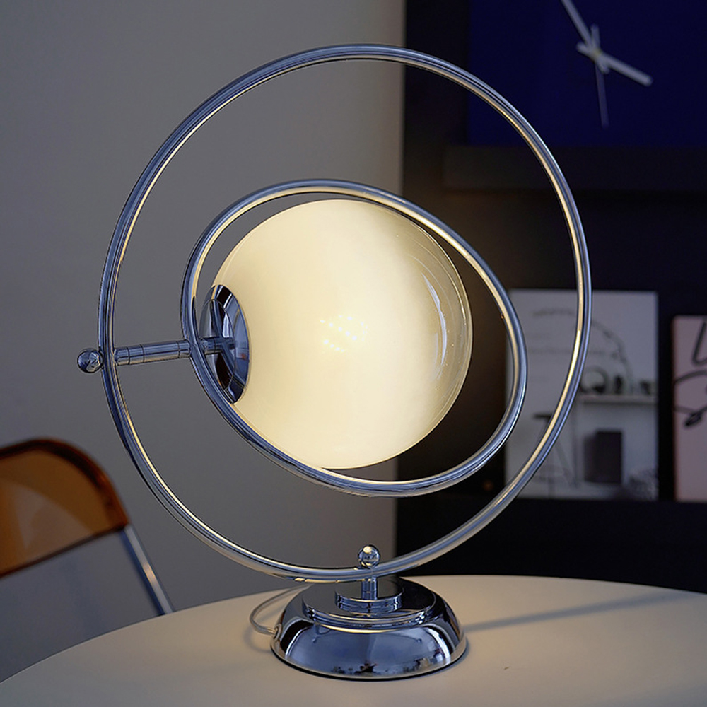 Danish Rotating Globe Table Lamp Nordic Glass Bedside Lamp
