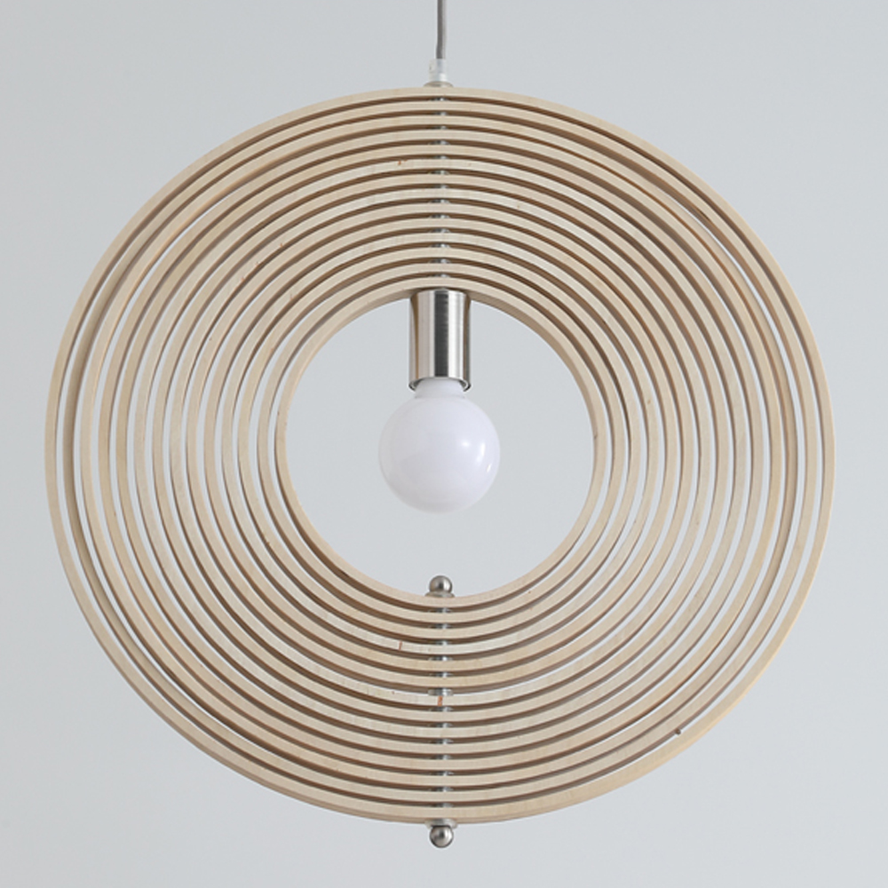 Danish Designer Rotating Wood Chandelier Nordic Dining Room Balcony Pendant Lamp