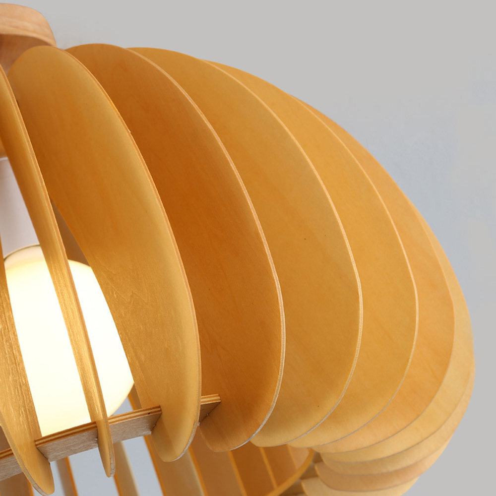Japanese Wooden Corridor Aisle Ceiling Lamp Log Pumpkin Balcony Light For Bedroom