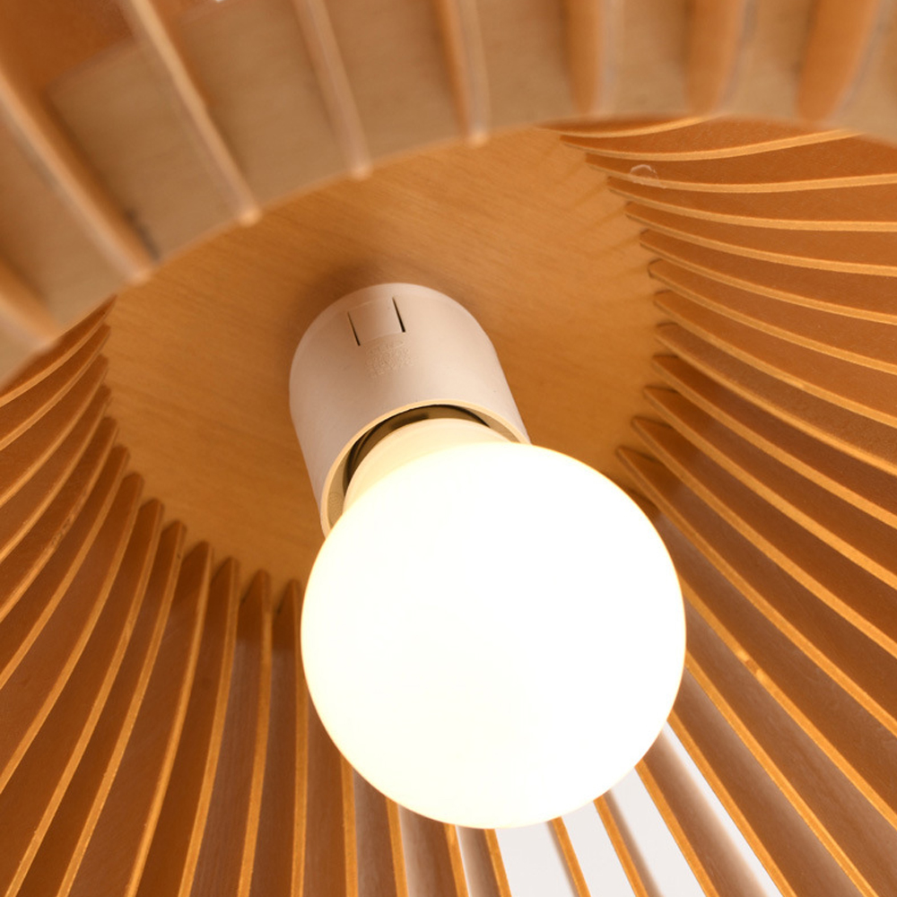 Japanese Wooden Corridor Aisle Ceiling Lamp Log Pumpkin Balcony Light For Bedroom