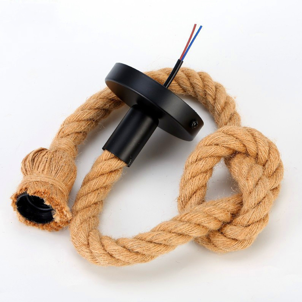 Industrial hemp rope E27 screw lamp holder single head double head chandelier Accessories