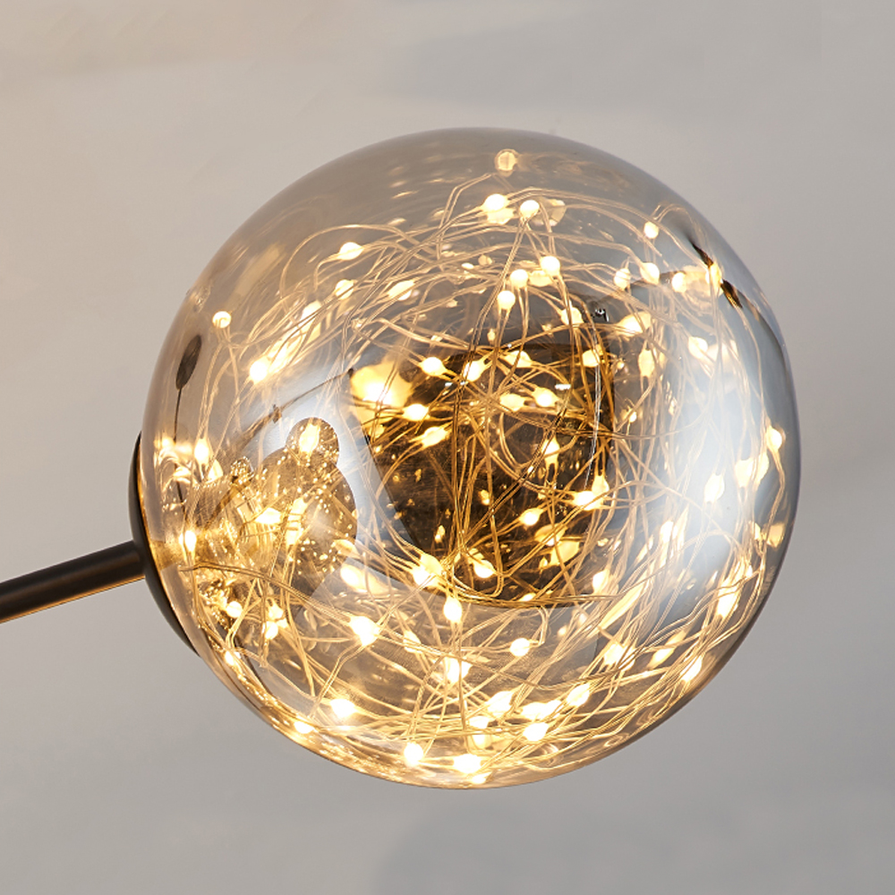 Modern Ceiling Chandelier Glass Ball Pendant Lamp For Living Room