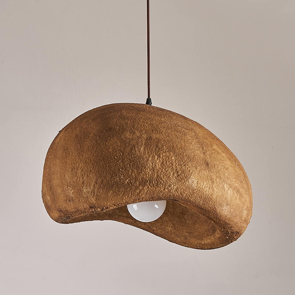 Modern Resin Pendant Light Wabi-sabi Dining Room Lampshade