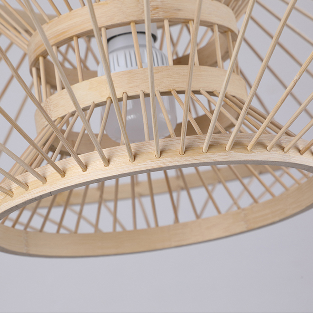 Antique Bamboo Lantern Pendant Light Japanese Retro Rattan Bamboo Chandelier
