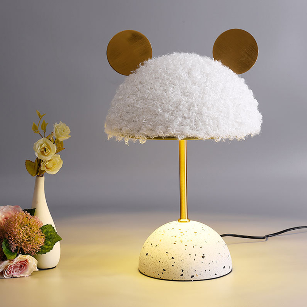 Nordic Simple Creative Plush Mickey Table Lamp