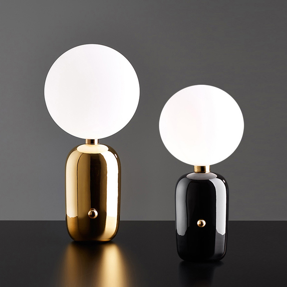 Nordic Simple Bedroom Bedside Light Luxury Glass Ball Table Lamp