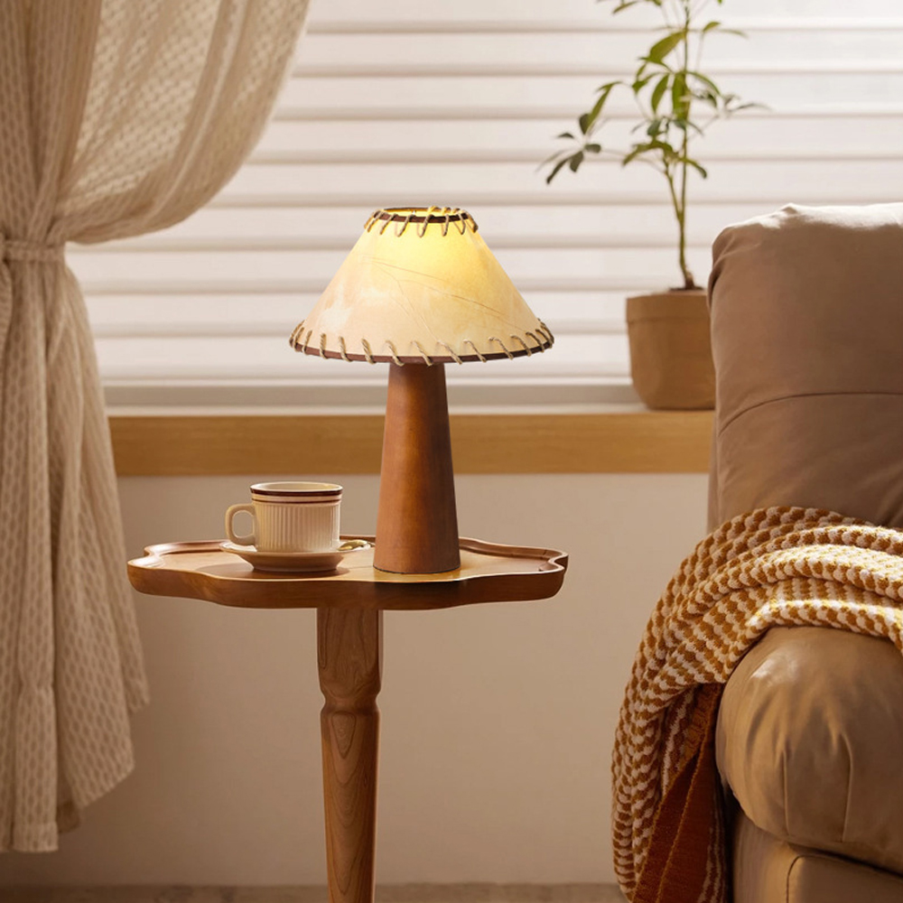 Mid-Century Modern Mushroom Table Lamp Creative Personality Parchment Bedside lamp
