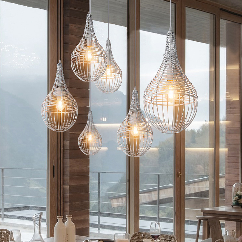 Nordic Metal Pendant Light Unique Design Restaurant Kitchen Island Chandelier