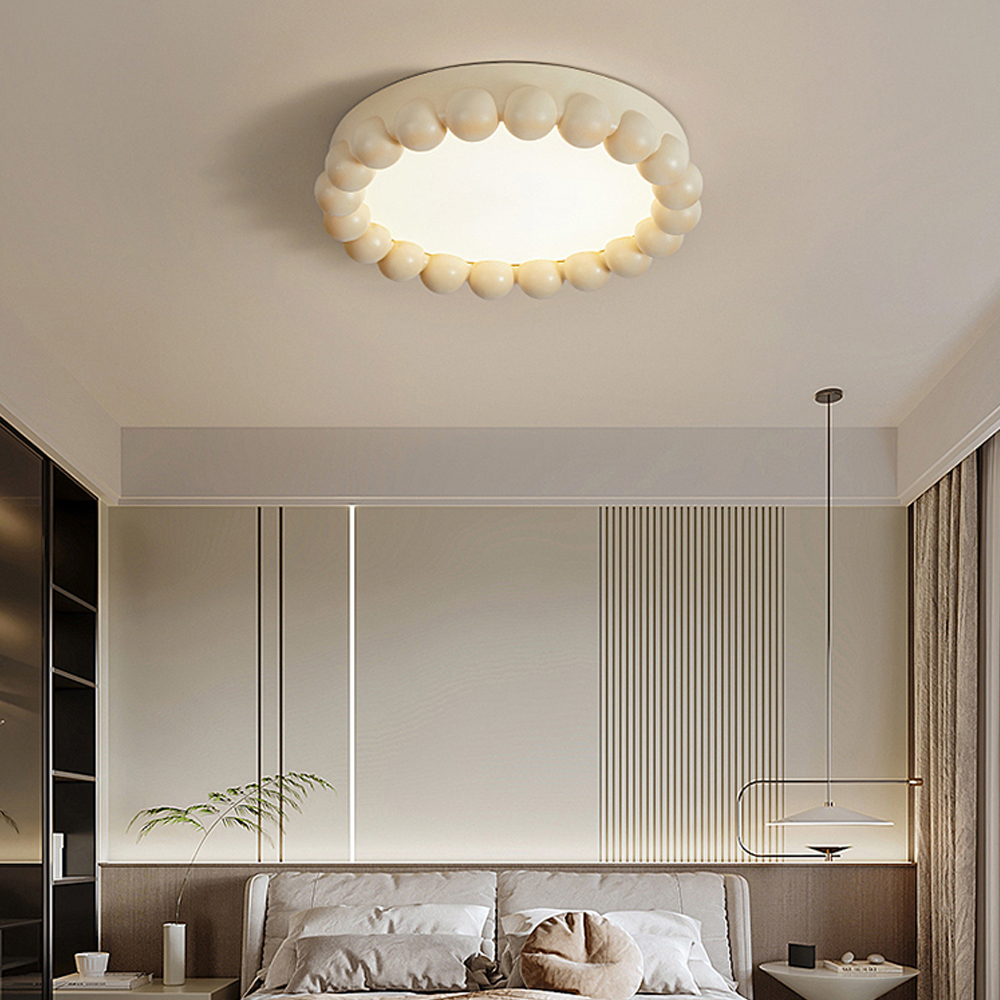 French Avocado Green Bedroom Ceiling Light Nordic minimalist Resin Lamp