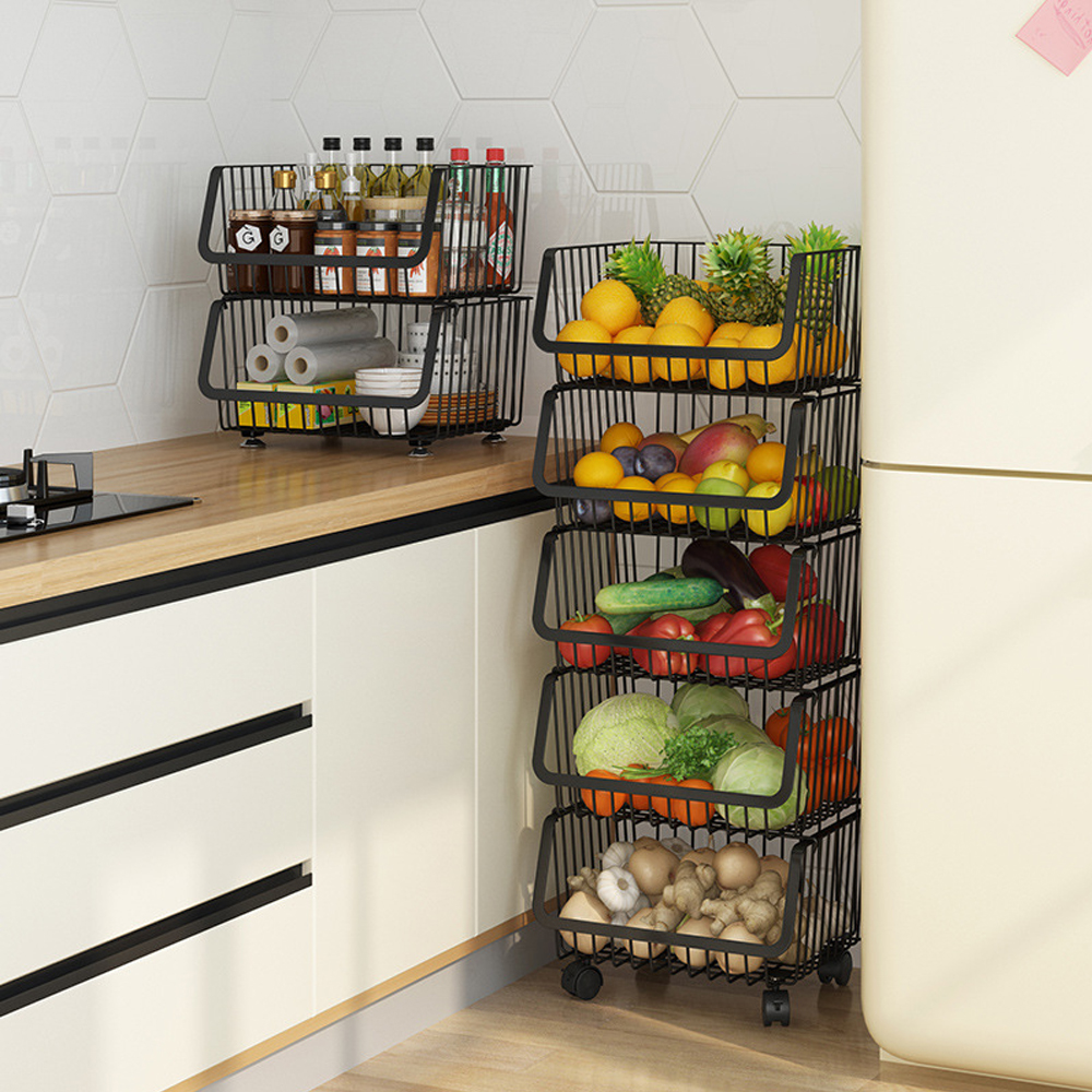 Removable Kitchen Rack Multi-layer Fruit and Vegetable Rack Storage Ba