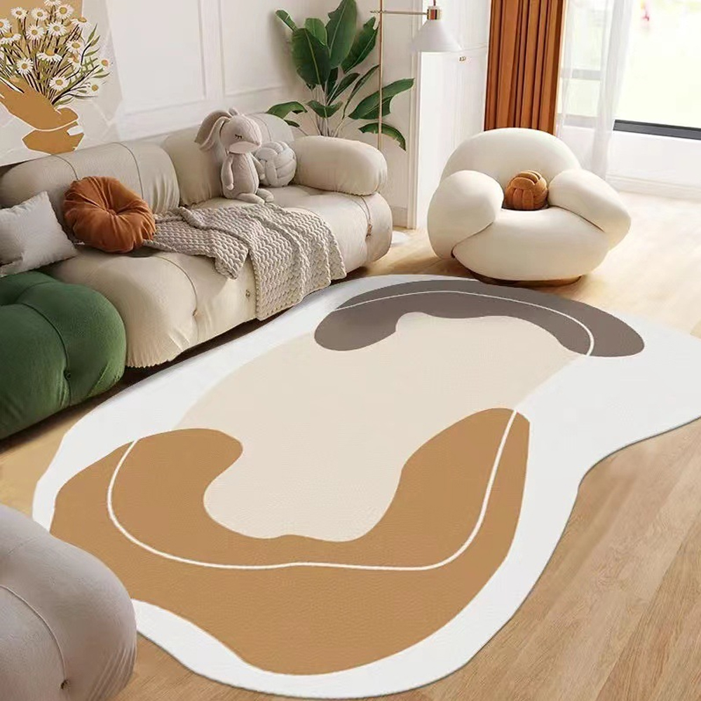 Boho Bedroom Rugs Simple Living Room Floor Mat Crystal Velvet Carpet