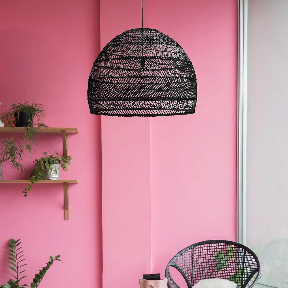 Home Decor Wicker Light Shade Antique Rattan Pendant Light For Nursery