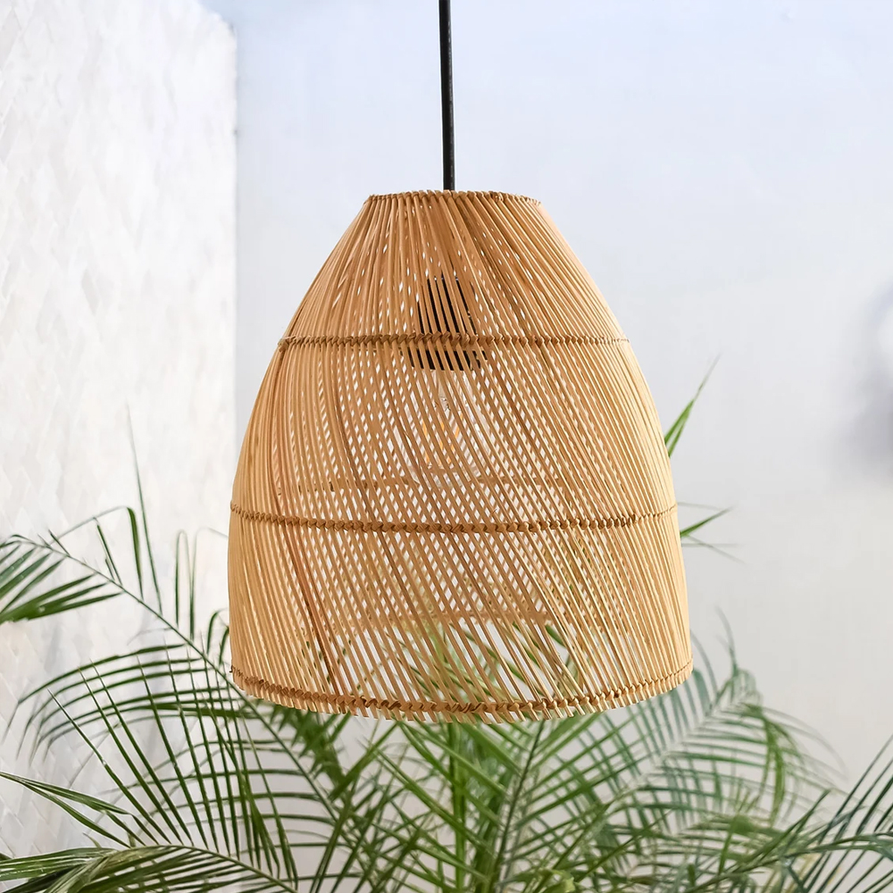 Living Room Rustic Pendant Light Handmade Handmade Rattan Wicker Lamp Shade