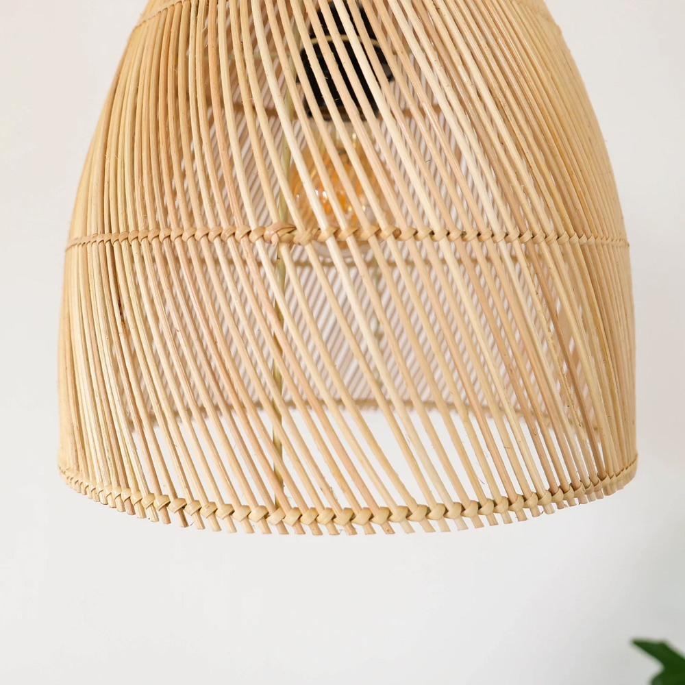 Living Room Rustic Pendant Light Handmade Handmade Rattan Wicker Lamp Shade