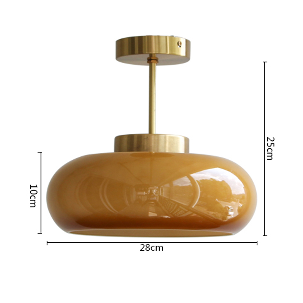 Nordic Retro Balcony Brass Ceiling Lamp