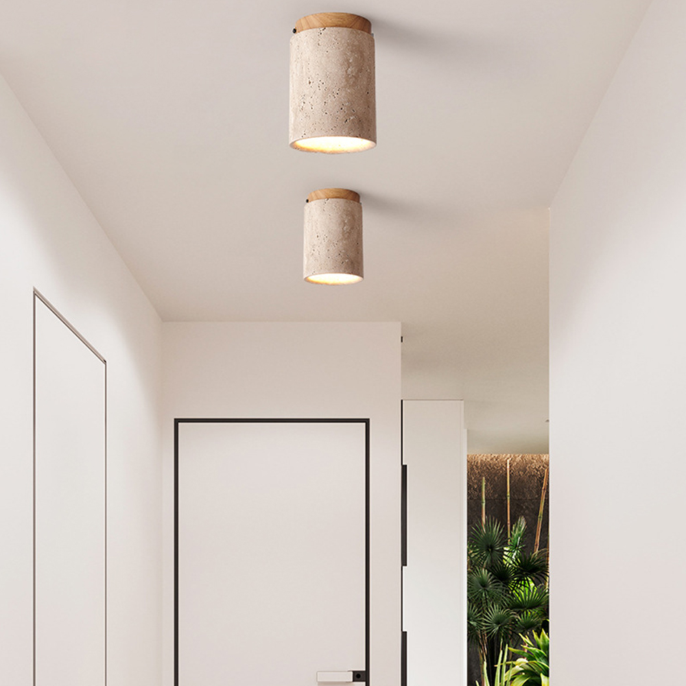 Nordic Living Room Corridor Wood Ceiling Lamp Designer Downlight