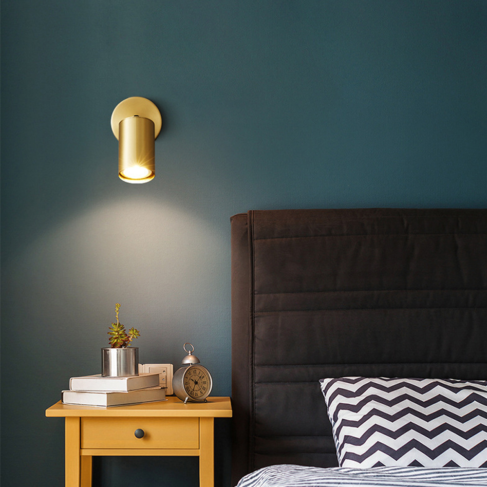 Modern Luxury Bedroom Bedside Copper Wall Lamp Corridor Simple Spotlight