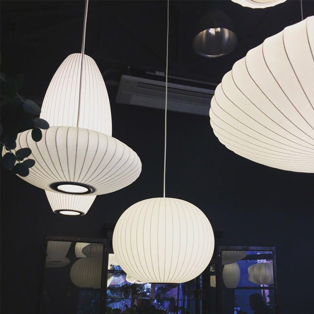 Nordic Italian Silk Chandelier Restaurant Fabric Chandelier Living Room Staircase Lights