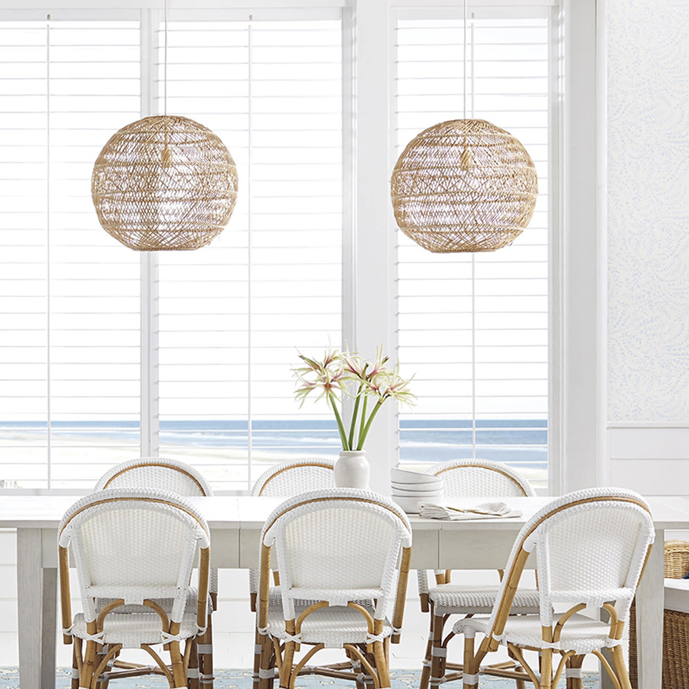 Dining Room Rattan Chandelier B&B Pastoral Bamboo Pendant Lamp