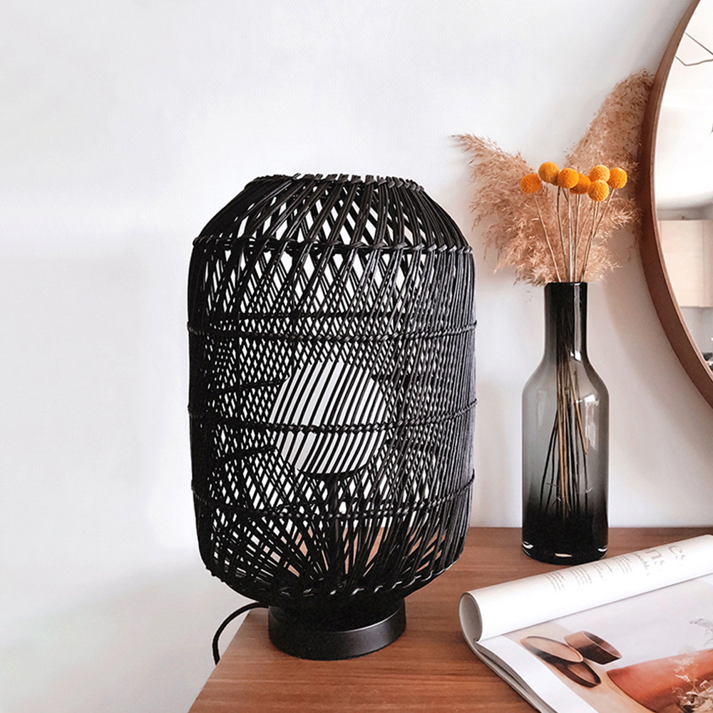 Japanesestyle Creative Handwoven Rattan Table Lamp