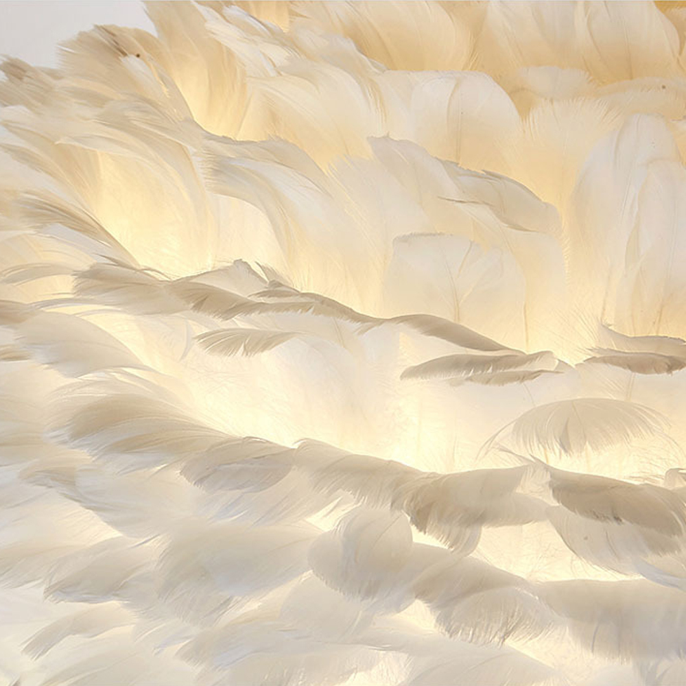 Feather Table Lamp Romantic Simple Modern Night Light