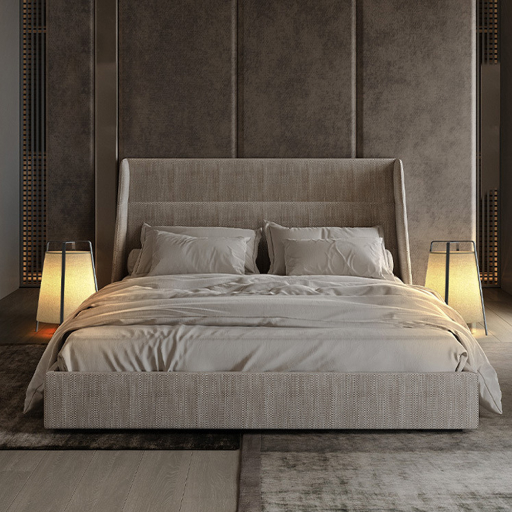 Japanese Wabi-sabi Fabric Floor Lamp Living Room Bedroom Nightstand Lamp