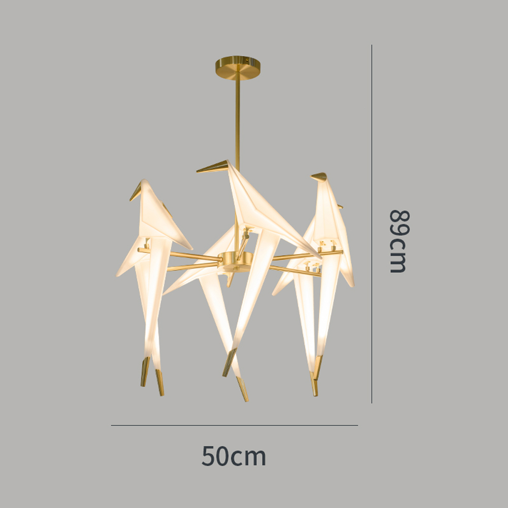 Dutch Minimalist Paper Cranes Ceiling Light Origami Bird Pendant Lamps