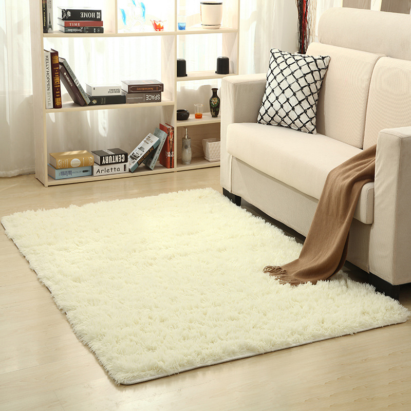 Plush soft rugs for living room bedroom bedside thickened washed floor mat