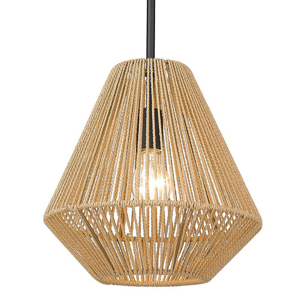 Hand Woven Rope Chandelier Vintage American Contemporary Pendant Lights