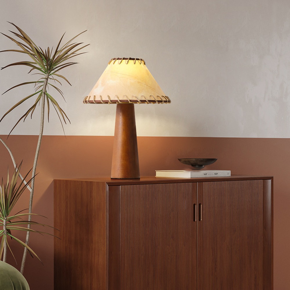 Mid-Century Modern Mushroom Table Lamp Creative Personality Parchment Bedside lamp