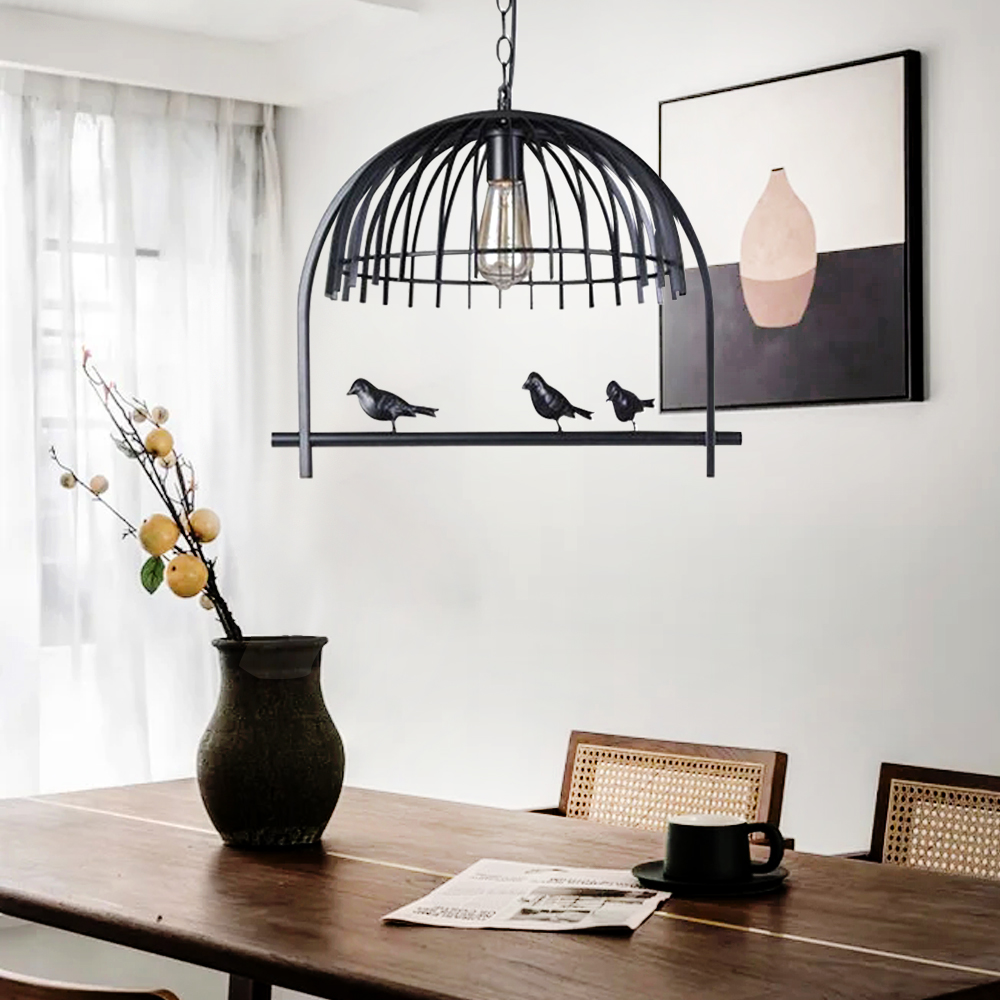 Industrial Style Metal birdcage chandelier Nordic Birds Pendant Light