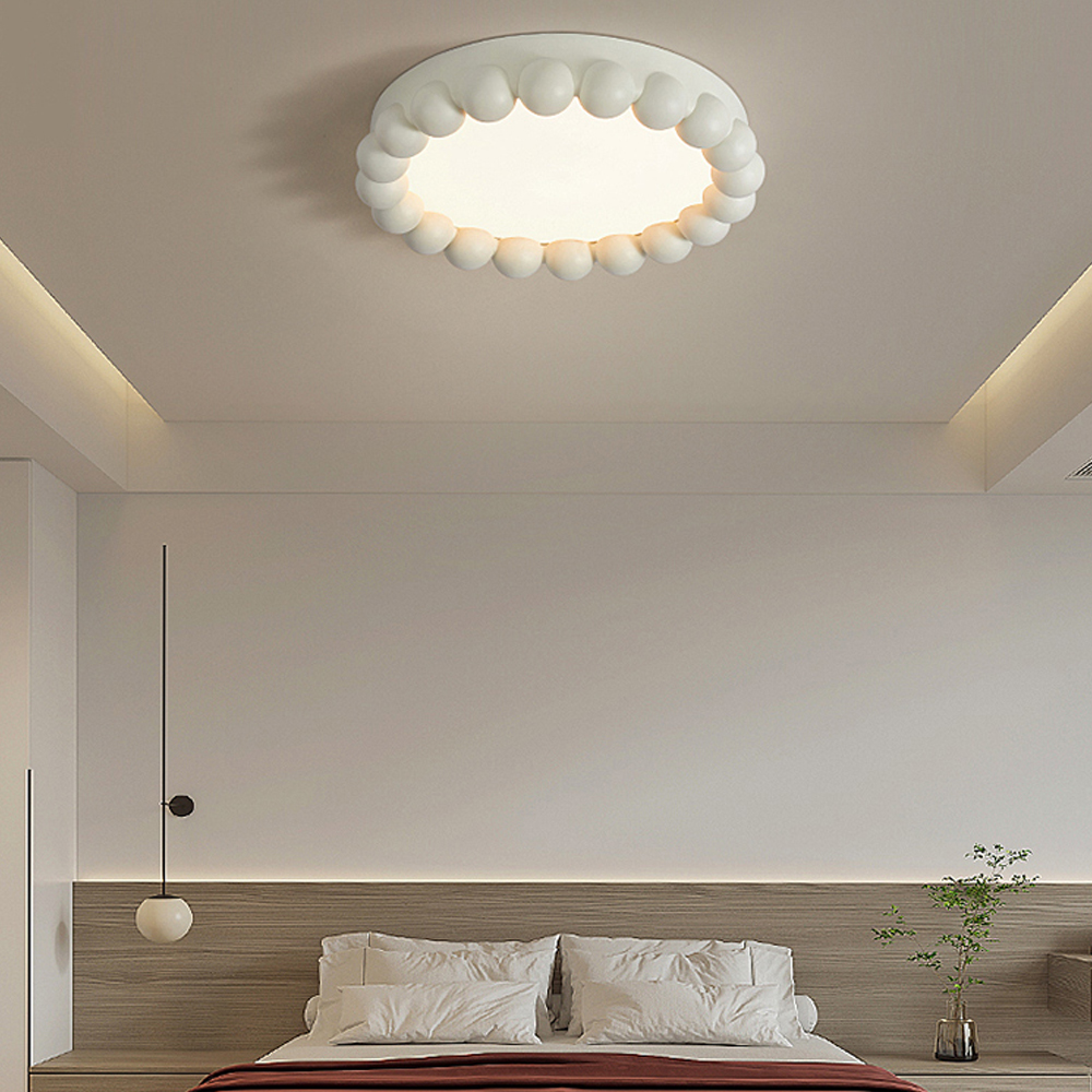 French Avocado Green Bedroom Ceiling Light Nordic minimalist Resin Lamp