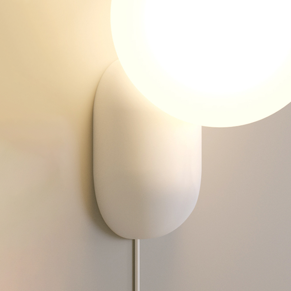 Plug In Glass Wall Lamps Minimalist Bedroom Bedside Wall Sconces