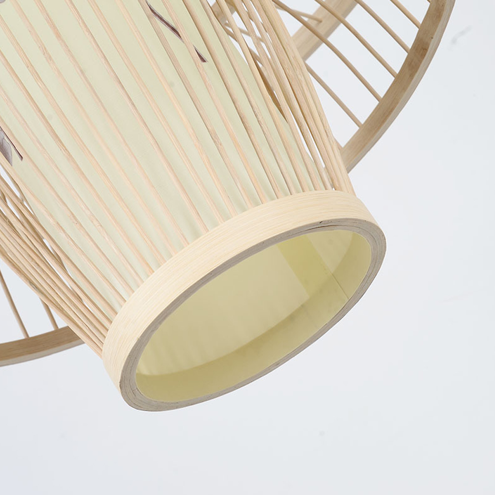 Japanese style simple lantern bamboo Pendant Light