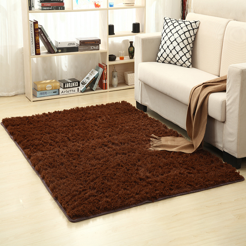 Plush soft rugs for living room bedroom bedside thickened washed floor mat