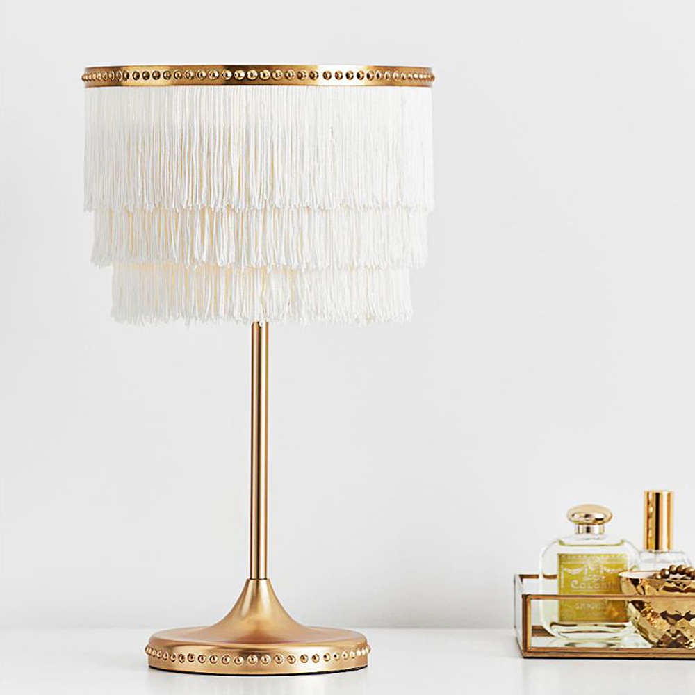 Nordic Tassel Table Lamp Macaron Bedside Lamp