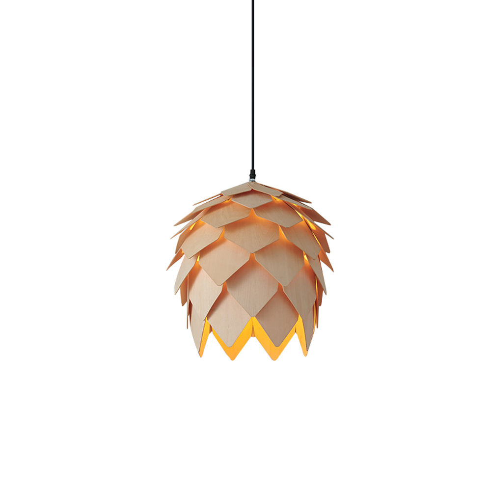 Wabi Sabi Dining Room Wooden Pendant Light Structured Chandelier