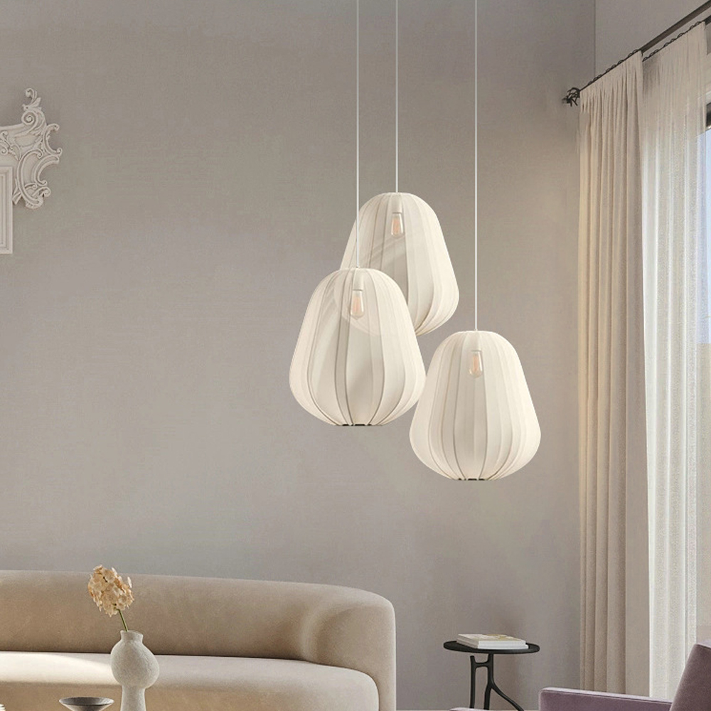 Nordic Creative Chandelier Romantic Home Decor Fabric Restaurant Light