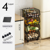 Removable Kitchen Rack Multi-layer Fruit and Vegetable Rack Storage Ba