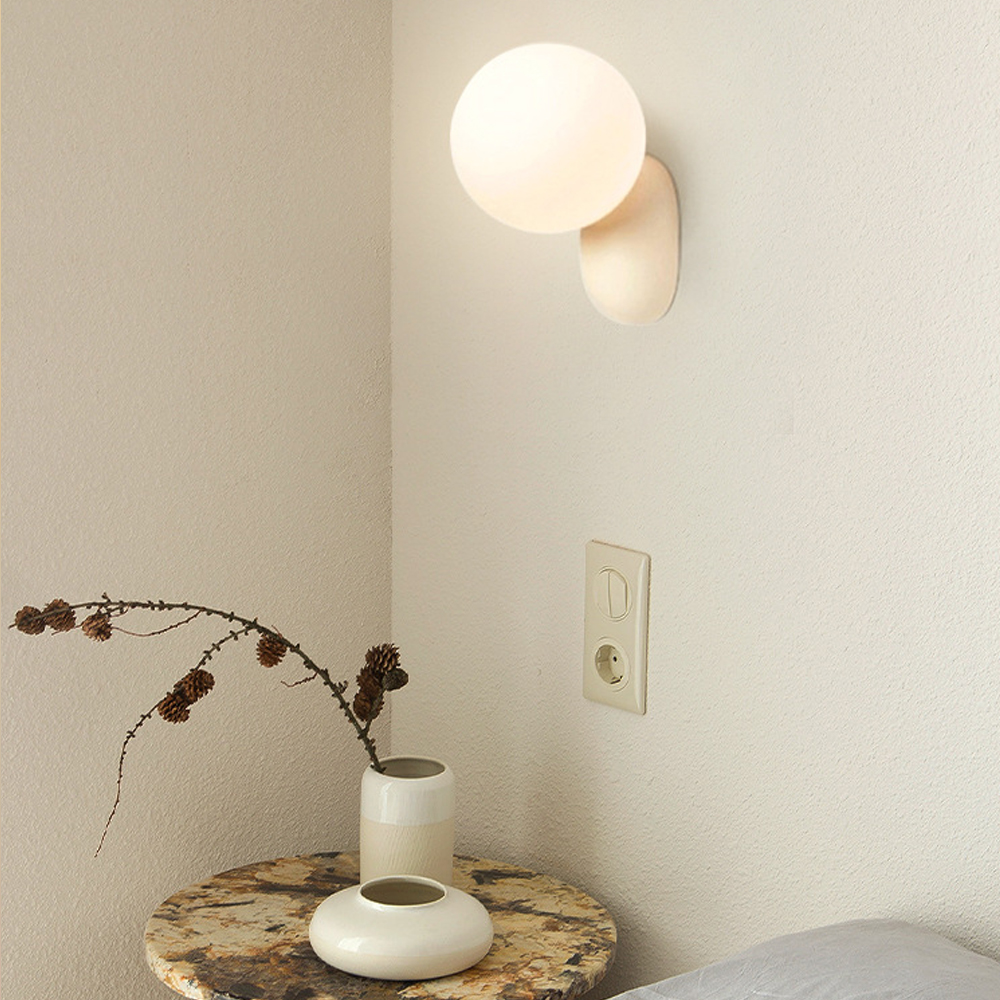 Plug In Glass Wall Lamps Minimalist Bedroom Bedside Wall Sconces