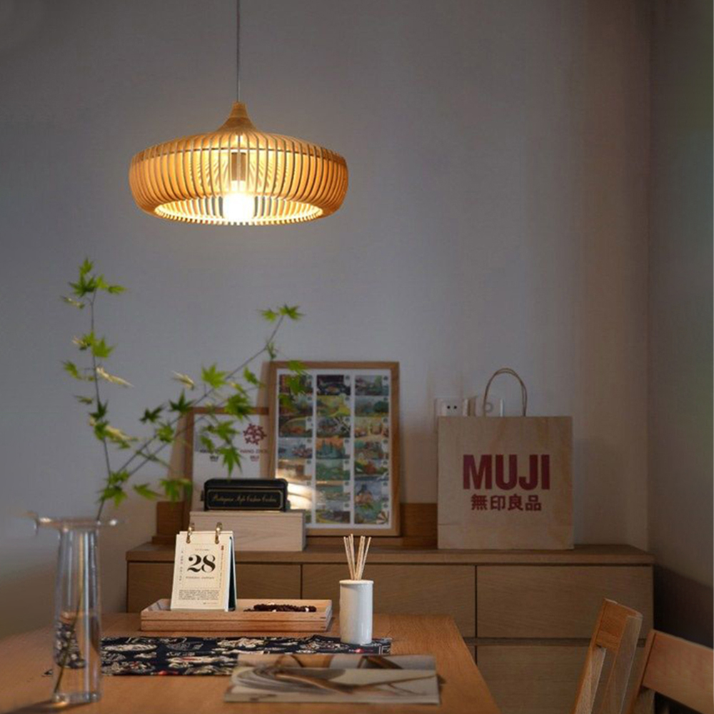 Japanese Restaurant Wooden Chandelier