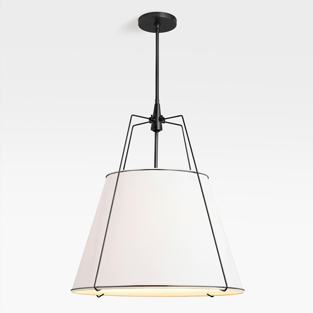 Vintage Living Room Fabric Chandelier Simple Dining Room Pendant Light