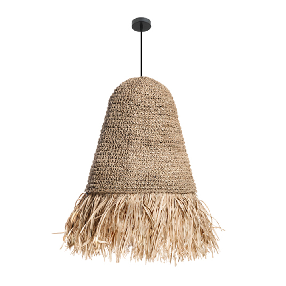 Wabi-Sabi Vintage Raffia Chandelier